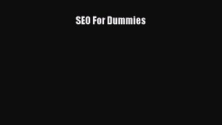 SEO For Dummies Free Download Book