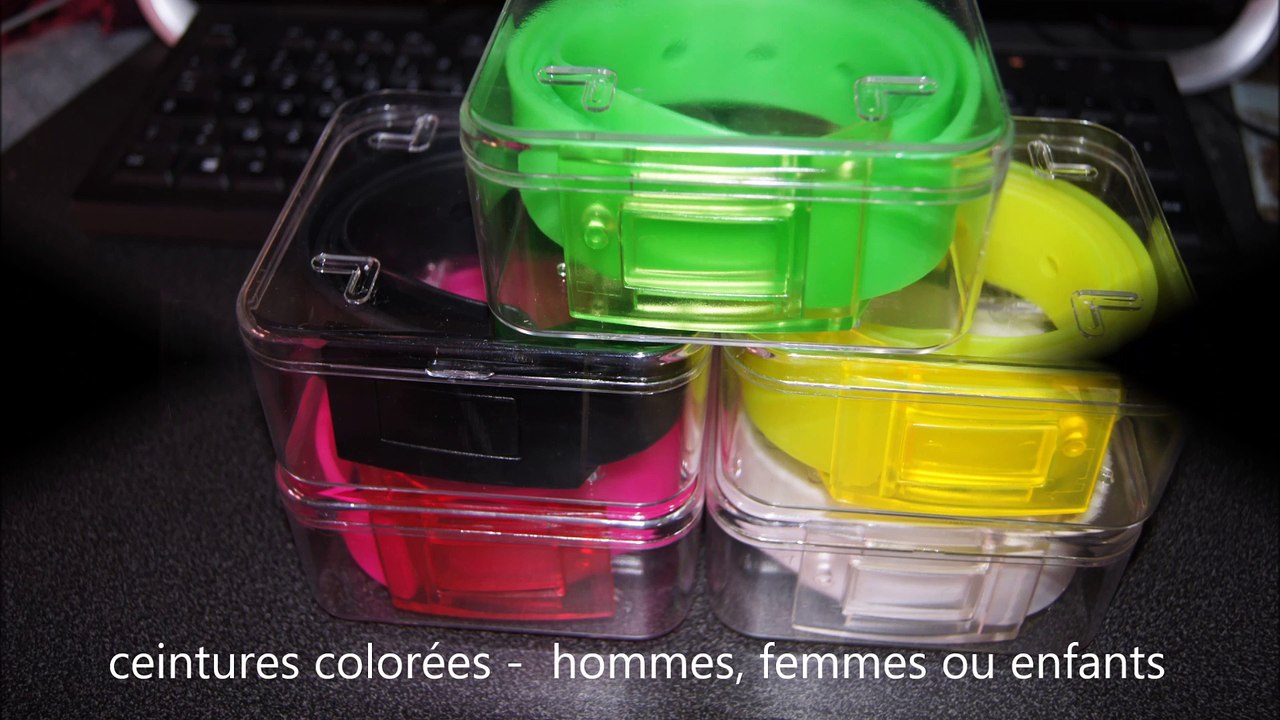 ceintures colorées unisexe - réglables