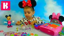 Минни Маус Дисней кассовый аппарат и яйца сюрприз распаковка игрушек Minnie Mouse toys