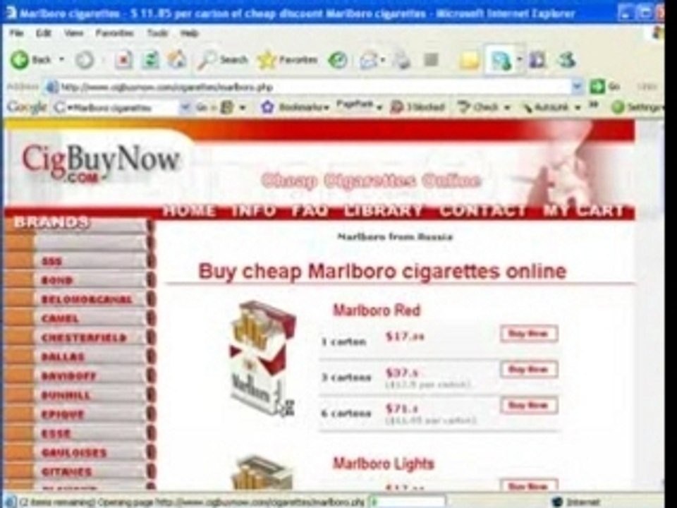 Online Shopping Guide in Jazz Style. Cheap Cigarettes