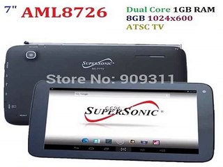 NEW ! 7 ANDROID 4.2 1024 x 600  TABLET PC WITH TV & DUAL CORE PROCESSOR (CAPACITIVE) AML8726-in Tablet PCs from Computer