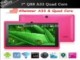 Cheap 7 Q88plus A33 quad core Allwinner Tablet PC 1024*600 HD screen Android 4.2 512M ram 8G rom Dual cameras Bluetooth wifi-in Tablet PCs from Computer
