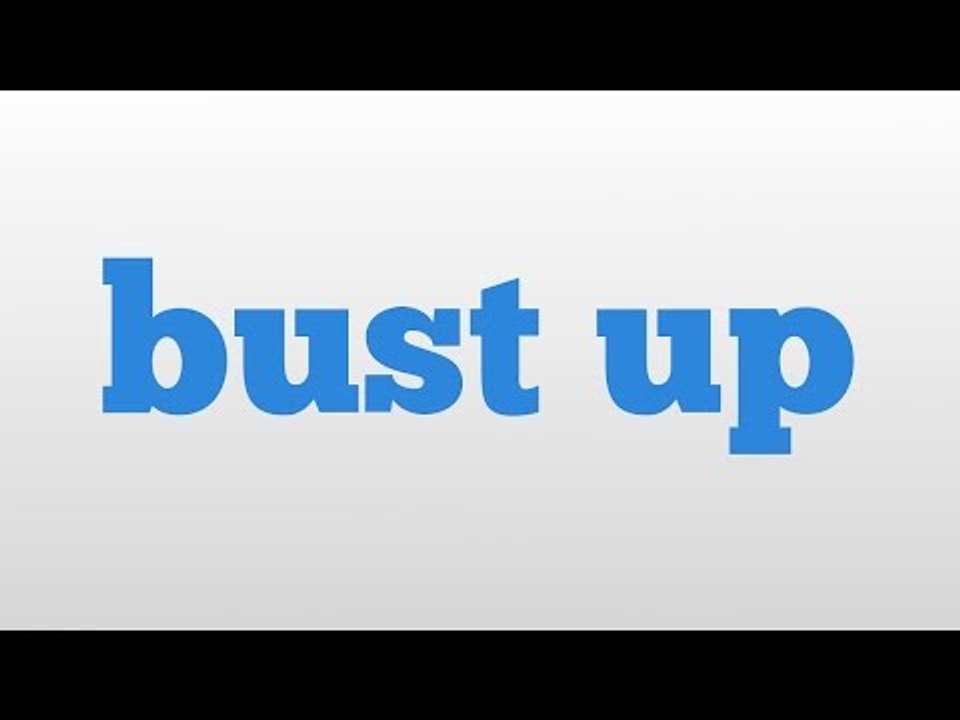 bust up meaning and pronunciation
