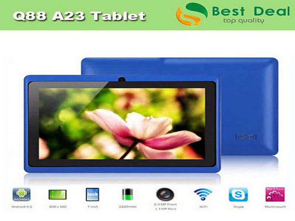 DHL Free Shipping 7inch Q88 Tablet PC Allwinner A13 Android 4.1 Dual Camera WIFI 512M/4GB-in Tablet PCs from Computer
