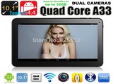 Tablets 10 inch Allwinner A33 Quad Core Android 4.4 Smart Tablet pc Dual Cameras Wifi Bluetooth 20pcs/lot DHL Free Shipping-in Tablet PCs from Computer