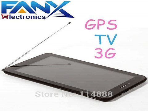 7inch Android built in GPS Tablet 3g phone call Capacitive 1024x600 MTK8312 DualCore Dual SIM Bluetooth Analog TV GPS Navigation-in Tablet PCs from Computer