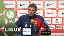 Conférence de presse AS Nancy Lorraine - Nîmes Olympique (3-4) : Pablo  CORREA (ASNL) - Bernard BLAQUART (NIMES) - 2015/2016