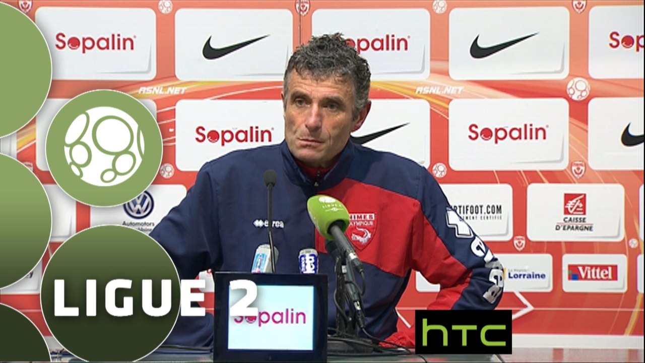 Conférence de presse AS Nancy Lorraine - Nîmes Olympique (3-4) : Pablo  CORREA (ASNL) - Bernard BLAQUART (NIMES) - 2015/2016