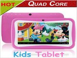 7 inch Android kids tablet pc 1024x600 512MB+8GB wifi Dual Camera & Educational Games App for kids infantil tablet-in Tablet PCs from Computer