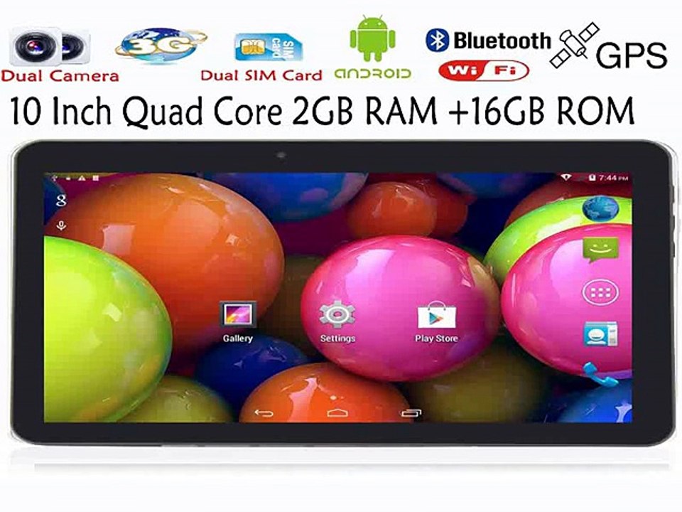 Free Shipping tablet 10 inch MTK6582 Quad Core 3G Phone Call 1024*600 3.0MP Camera 2GB 16G Android 4.4 Bluetooth GPS-in Tablet PCs from Computer