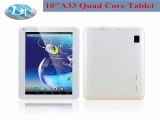 HOT!10 inch A33 Quad core  Tablet pc 16GB Android 4.4 Kitkat WIFI Dual Camera Bluetooth OTG-in Tablet PCs from Computer