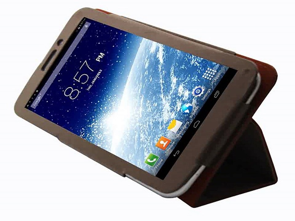 7 Inch Leather holeter 3G Phone Call Android Tablets Pc WiFi GPS Bluetooth FM Dual core Dual Camera Dual SIM Card 1GB 8GB Tablet-in Tablet PCs from Computer