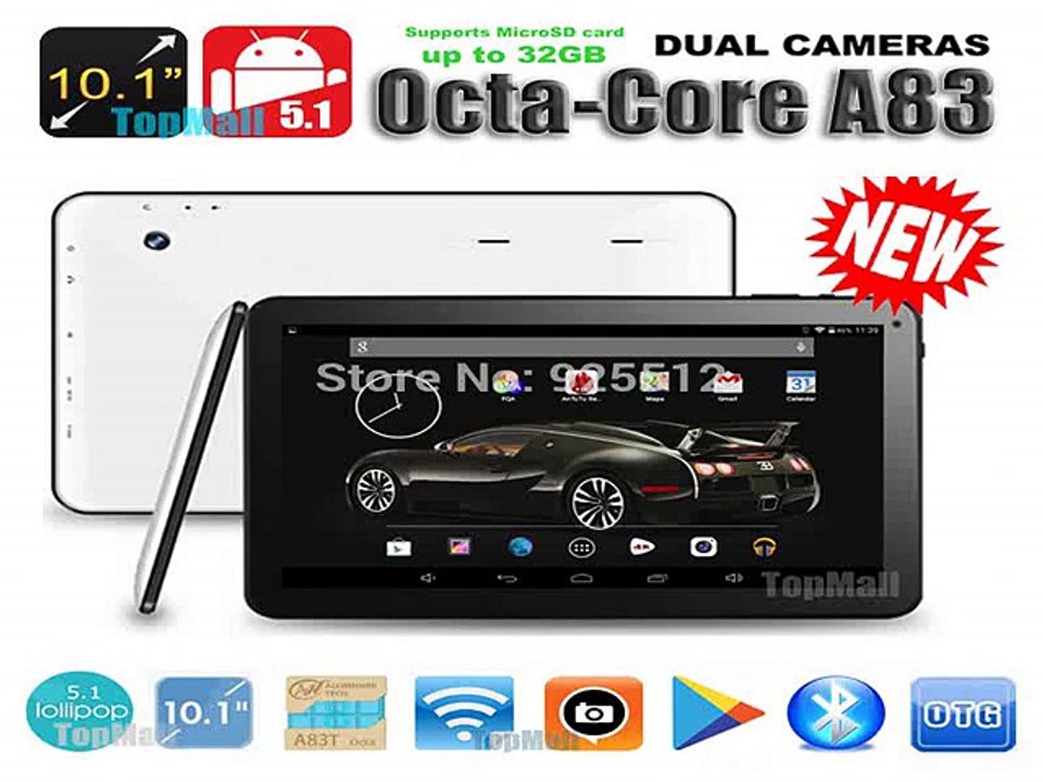 10 inch Tablet PC Allwinner A83T Qcta Core 2.0GHz Android 5.1 Dual Cameras 2GB RAM 32GB ROM Bluetooth HDMI+Gifts-in Tablet PCs from Computer