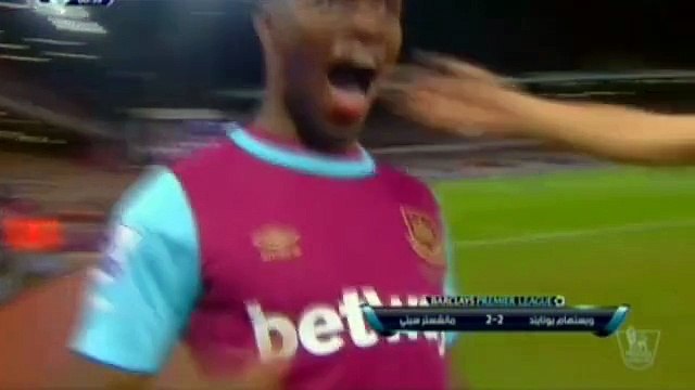 أهداف مباراة وستهام يونايتد ومانشستر سيتي في الدوري الإنجليزي الممتاز