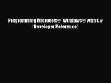 (PDF Download) Programming Microsoft®  Windows® with C# (Developer Reference) PDF