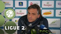 Conférence de presse Chamois Niortais - Evian TG FC (0-3) : Régis BROUARD (CNFC) - Romain REVELLI (EVIAN) - 2015/2016