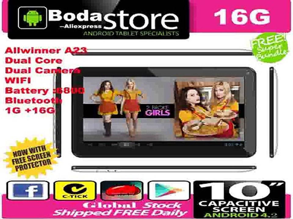 Bluetooth Wifi 16G tablets pcs 10 inch Tablet PC Android 4.4 Dual Camera Tablet Wifi Qual Core Game Touch Screen 10.1 Tablets PC-in Tablet PCs from Computer