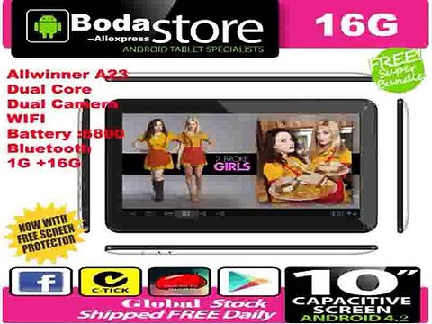 Bluetooth Wifi 16G tablets pcs 10 inch Tablet PC Android 4.4 Dual Camera Tablet Wifi Qual Core Game Touch Screen 10.1 Tablets PC-in Tablet PCs from Computer