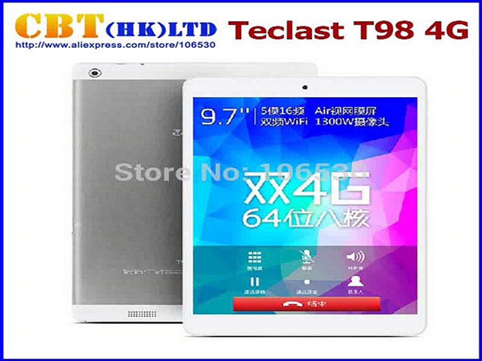 Original Teclast T98 4G LTE MT8752T 64Bit Octa Core Android 4.4 Tablet PC 9.7 inch 2048x1536 Screen 2GB/32GB Phone Call 13.0MP-in Tablet PCs from Computer