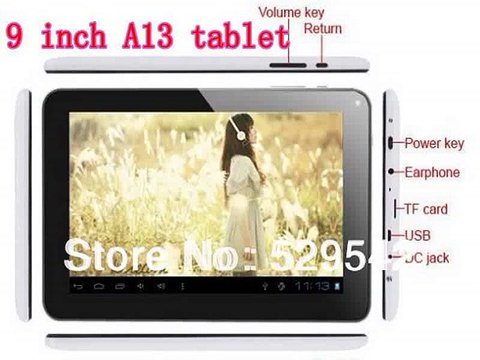 Hot NEW Dual Cameras 9 inch Android 4.0 Allwinner A13 Tablet PC Cortex A8 512MB 8GB Capacitive Screen 9 +Gifts-in Tablet PCs from Computer