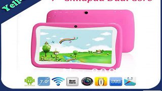 Newest YL70 Dual core kids Tablet 7 android 4.2 512MB 4GB WiFi Dual Camera Capacitive screen Boy and Girl Gift Free-in Tablet PCs from Computer