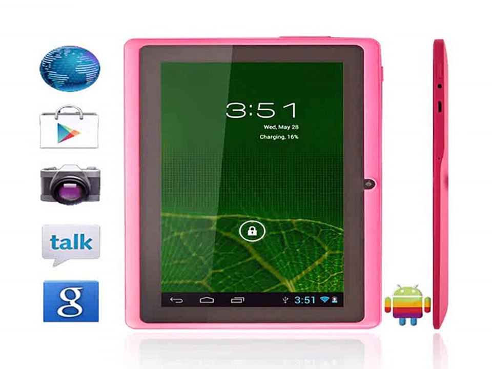 Free Shipping YUNTAB Tabet PC Q88 7inch Dual Core Android 4.4 Allwinner A23 1.5GHz Capacitive Screen 512M 4GB WIFI Dual Camera-in Tablet PCs from Computer