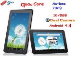 Sale!!! 9 inch Action7029  Quad Core tablet pc Android 4.4 dual Camera 1G/8GB 3500mAh HDMI Wifi  Free Shipping tablet pc-in Tablet PCs from Computer