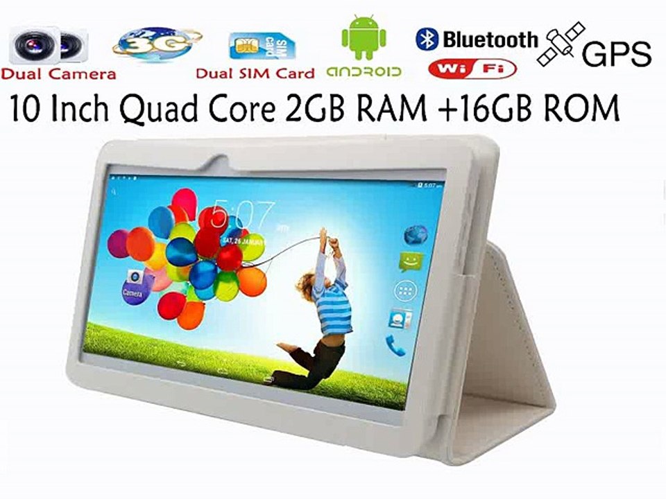 10  Original 3G Phone Call Android Quad Core Tablet pc Android 4.4 2GB  16GB  WiFi FM GPS Bluetooth 2G+16G NiceTablets pc -in Tablet PCs from Computer