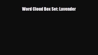 [PDF Download] Word Cloud Box Set: Lavender [Download] Online