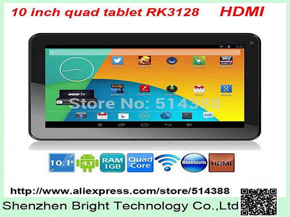 latest 10 quad core tablet pc tablet 10 android 4.4 Rockchip RK3128 Quad Core tablets with Bluetooth HDMI-in Tablet PCs from Computer