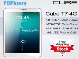 Original Cube T7 4G Tablet PC 7 inch 1920x1200px MT8752 Octa core 2.0GHz 2G RAM 16G ROM 5.0MP Camera 4G LTE Phone Call-in Tablet PCs from Computer