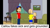 Caillou fakes sick and gets grounded Cailou