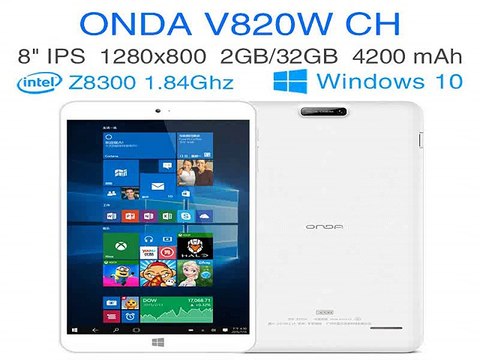 Quad Core Intel Atom X5 Z8300 1.84Ghz Windows 10 tablet pc 8 inch IPS screen RAM 2GB ROM 32GB Game computer laptop ONDA V820W CH-in Tablet PCs from Computer