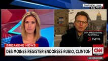Des Moines Register endorses Rubio, Clinton for president (FULL HD)