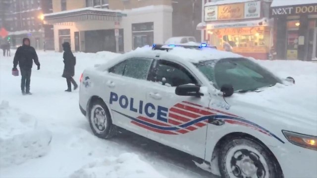 D.C. police cruiser plays 'Frozen' soundtrack during blizzard