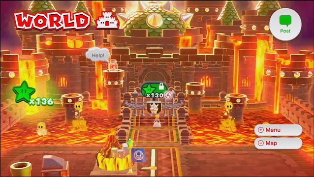 LP Super Mario 3D World - Episode 18 - Bowsers Lava Lake Keep