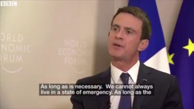 Valls veut prolonger l'Etat d'urgence d'au moins 20 ans !!!
