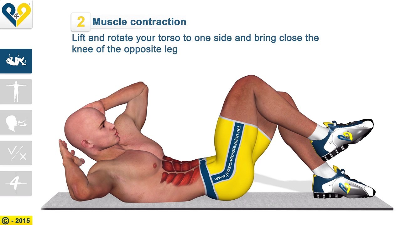 Six Pack Abs: Alternating Crunch