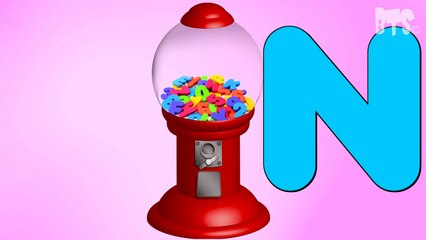 Learn Alphabet Letters with Gumball Machine ABC for Kids Nursery Learning Videos