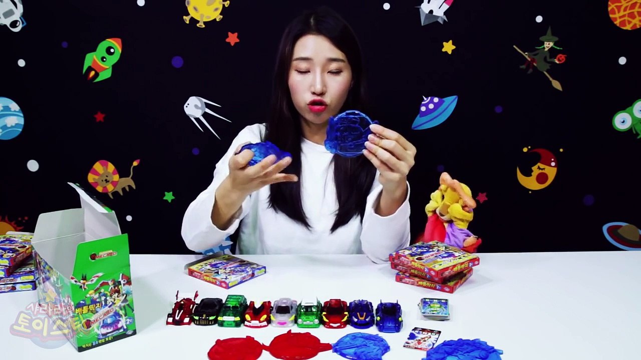 샤라라와 터닝메카드가 함께 하는 배틀딱지 에반 타나토스 테로 피닉스 도라에몽 원피스 쵸파 변신 놀이