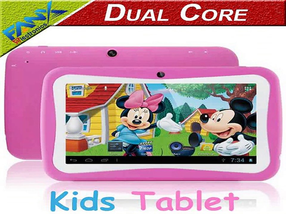 Hot Selling Best Childrens'- Birthday Gift 7 inch Kids Tablet PC Dual Core RK3026 Dual Cameras Android 4.2 built in EDU Games 4GB-in Tablet PCs from Computer