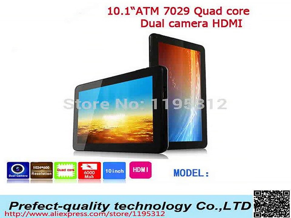 2014 New Hot Sale 10 inch Tablet PC Quad Core ATM7029 1G 8G/16G 1.2GHz Android 4.2 Dual Camera With Bluetooth HDMI WiFi-in Tablet PCs from Computer