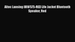 Altec Lansing iMW575-RED Life Jacket Bluetooth Speaker Red