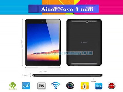 7.85 inch Original ainol novo8 mini Dual Core mini tablet pc 1024x768 pixels Android 4.1 ATM702 1.4GHz HDMI Dual Camera-in Tablet PCs from Computer