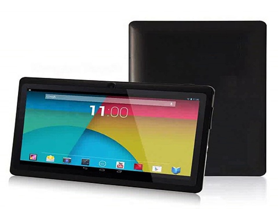 7 Black Quad Core Allwinner A33 Google Android 4.4 Dual Camera WiFi Bluetooth 1G/8GB Tablet EU plug-in Tablet PCs from Computer