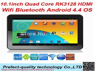 free shipping 10pcs/lot  10.1 Android 4.4 Quad Core tablet pc, with wifi  Bluetooth &,Capacitive Touch,and HDMI +Gifts-in Tablet PCs from Computer