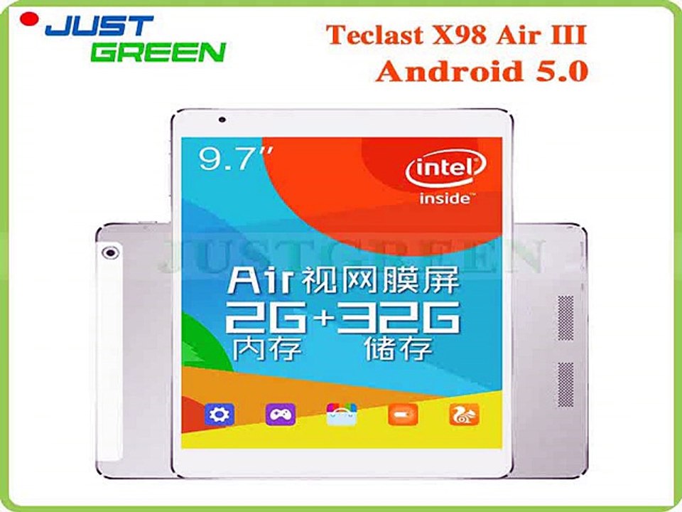 9.7 2048x1536 Retina Teclast X98 Air III Android 5.0 Tablet PC In tel Z3735F Quad Core 2GB RAM 32GB ROM 5.0MP OTG HDMI 8000mAh-in Tablet PCs from Computer