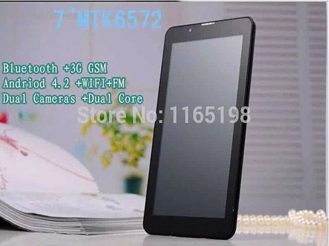 NEW 7 inch Andriod 4.2 tablet pc Dual Sim Card Dual Cameras/Core phone call 3g gsm MTK 6572 tablet Bluetooth WIFI FM 1024*600-in Tablet PCs from Computer