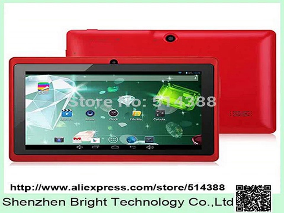 Q88 7 inch Tablet PC Android 4.4 Allwinner A33 quad Core 512MB 4GB 1.2GHz Dual Camera WIFI-in Tablet PCs from Computer