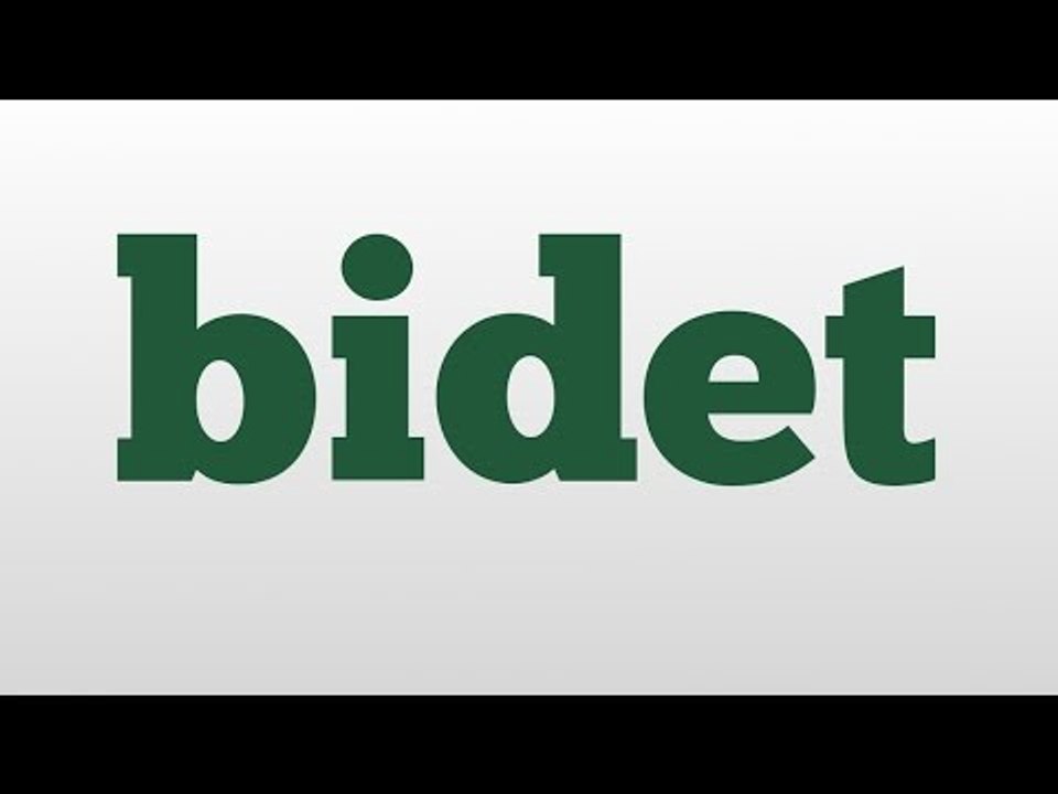 bidet meaning and pronunciation